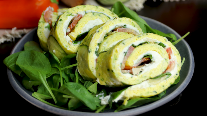 Rotolo di frittata alle zucchine con Bella Lodi