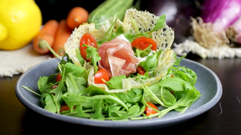 Cestini al Bella Lodi con crudo e rucola