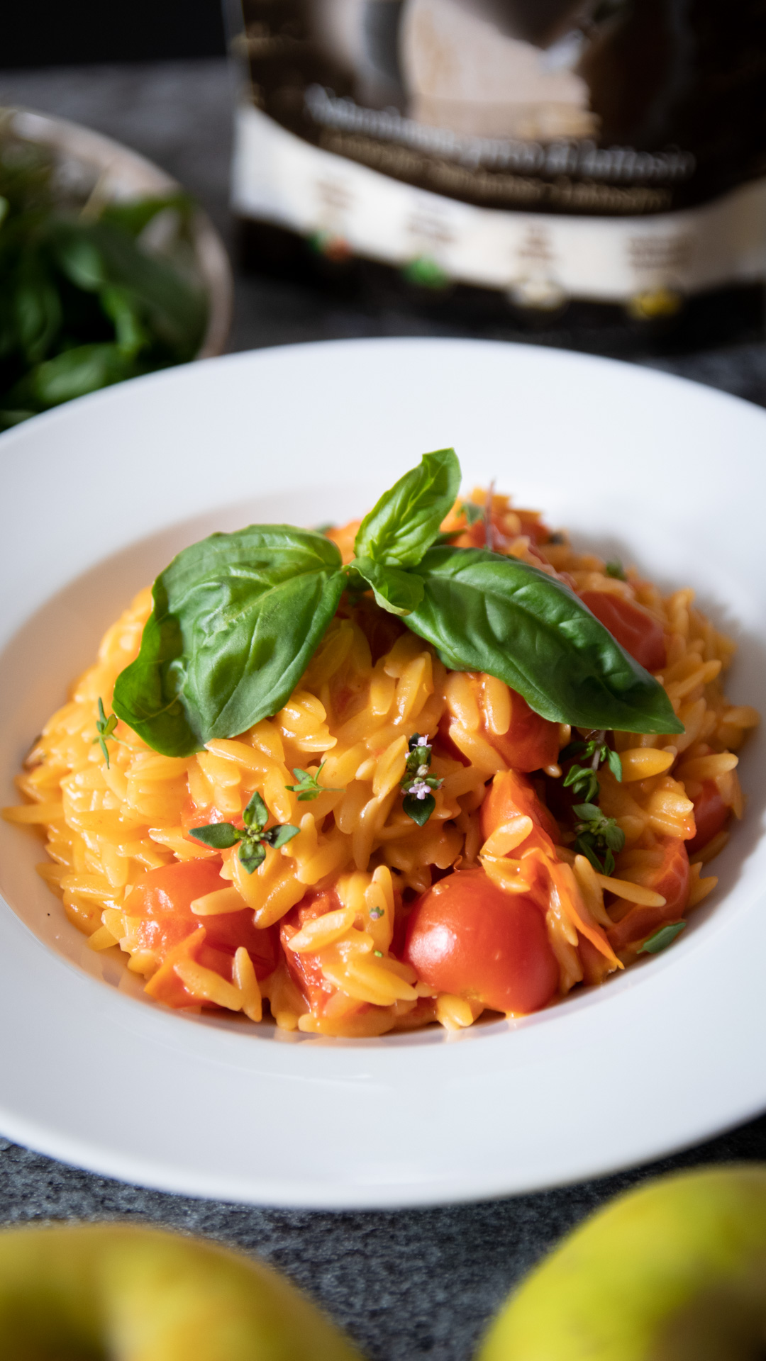 Pasta cremosa con pomodorini al timo e Bella Lodi