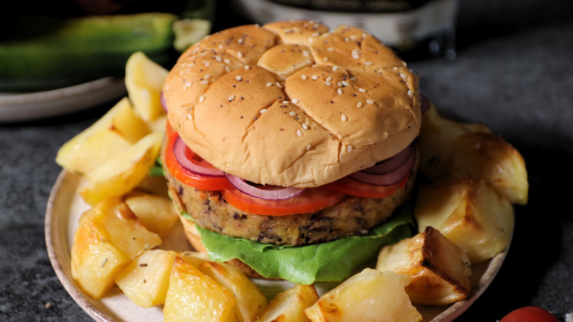 Burger di ceci e fagioli rossi al Bella Lodi