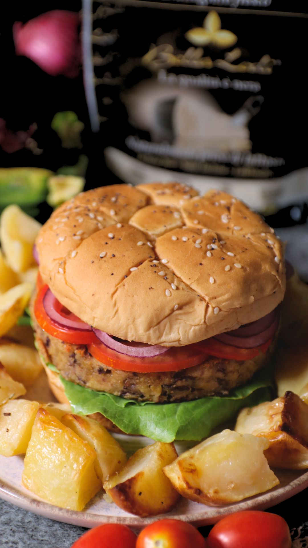 Burger di ceci e fagioli rossi al Bella Lodi