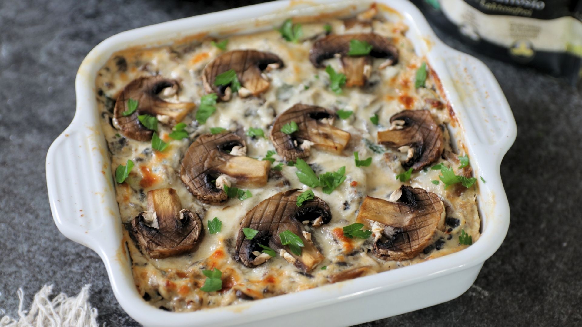 Sformato ai funghi champignon, spinacino e Grattugiato Bella Lodi