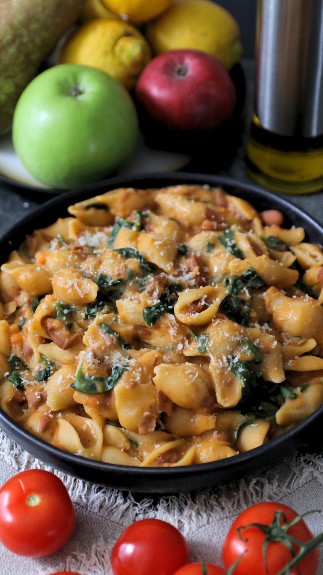 Conchiglie cremose ai fagioli con spinacino e Bella Lodi